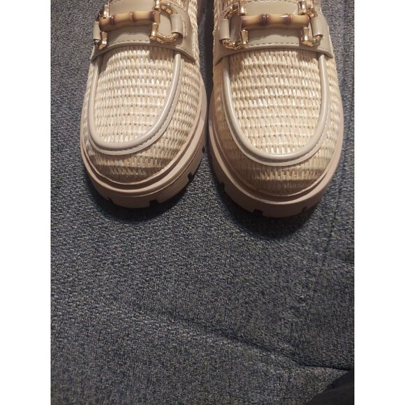 Vera Creation Women's Loafers. Size 6.5 Sunny Pro Beige NWOT Bamboo Y2K Slip On - Picture 2 of 10